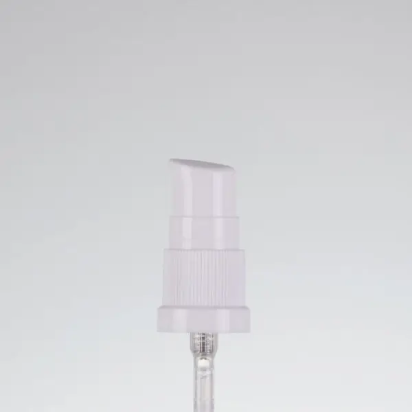 LotionPumpe DIN 18x3 168 weiss 0.4 ml/Hub, inkl. Sicherheitsclip transparent
